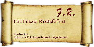 Fillitza Richárd névjegykártya